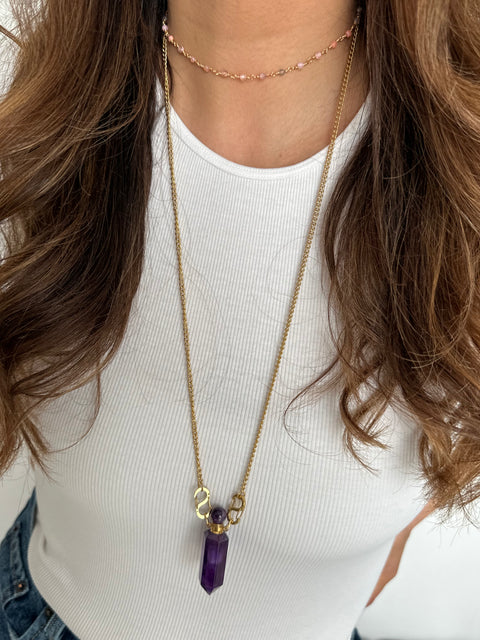 Collana Amatista | 80 cm