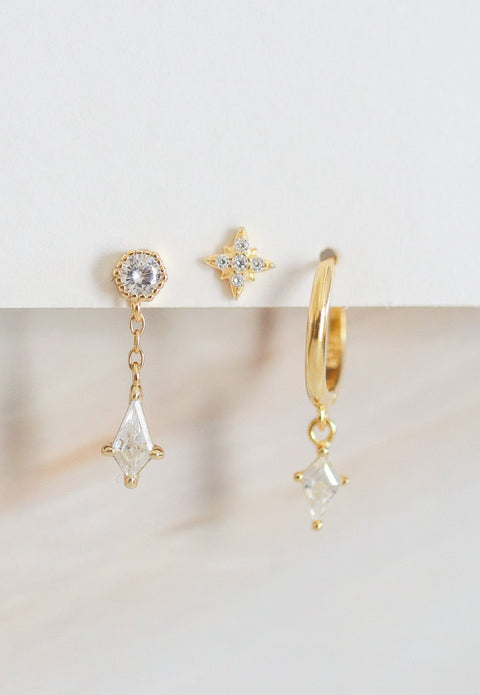 Tris di orecchini  singoli Vida