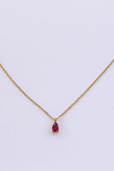 Collana Celeste pietra magenta