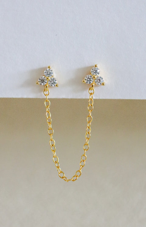 Orecchino singolo doppio Beth