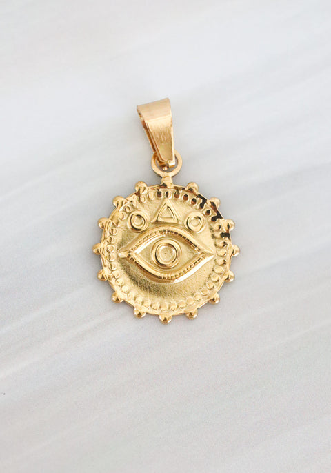 Ciondolo Medaglia occhio turco